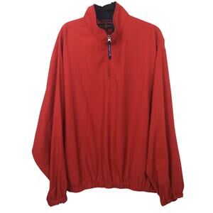 Tommy Hilfiger Golf 1/4 Zip Mock Neck Elastic Waist Embroider Pullover Jacket XL